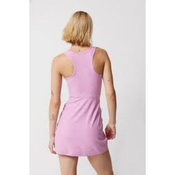 YEAR OF OURS Racer Back Mini Tennis Dress Vintage Pink Small S BUILT-IN SHORTS - Picture 3 of 7